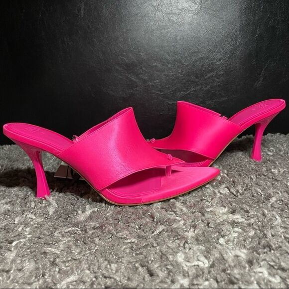 NWT Zara Satin Effect High Heel Sandals - Picture 5 of 12